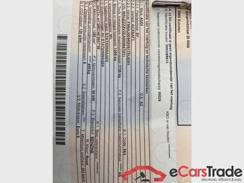 AUDI A3 Audi A3 3 portes Ambiente 1.4 TFSI  90(122) kW(ch) 6 vitesses #6