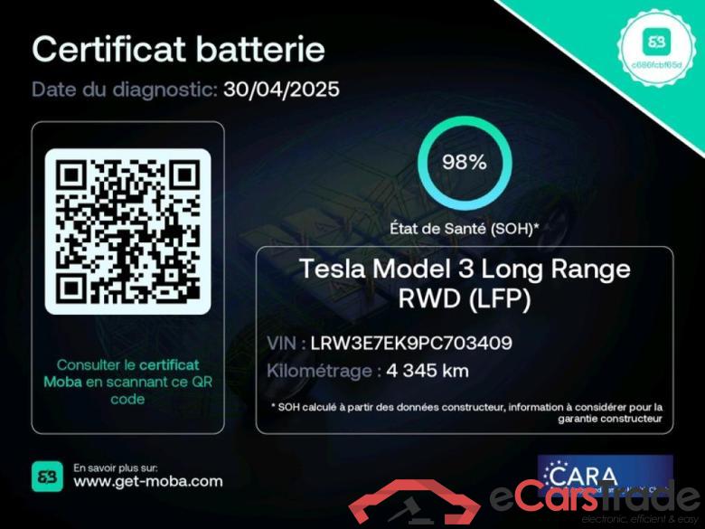 Tesla Grande Autonomie TESLA Model 3 / 2018 / 4P / Berline Grande Autonomie #2