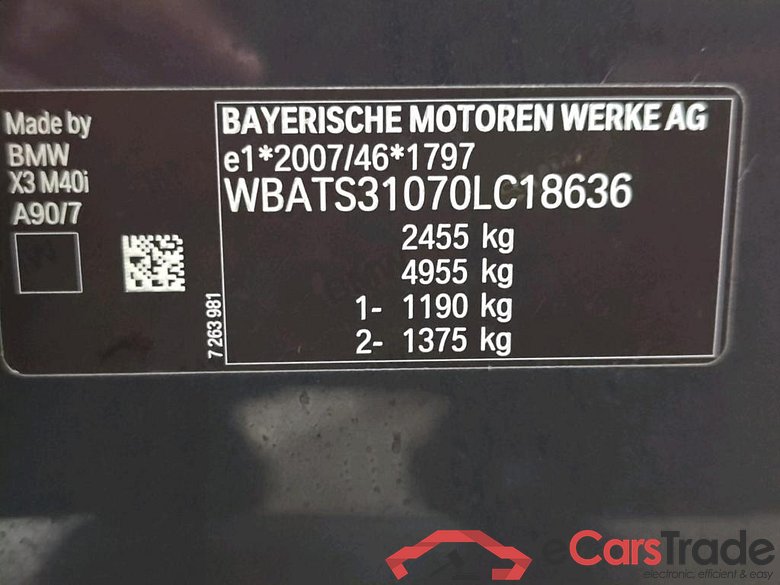 Baureihe X3 M40 i 3.0 265KW AT8 E6 #4